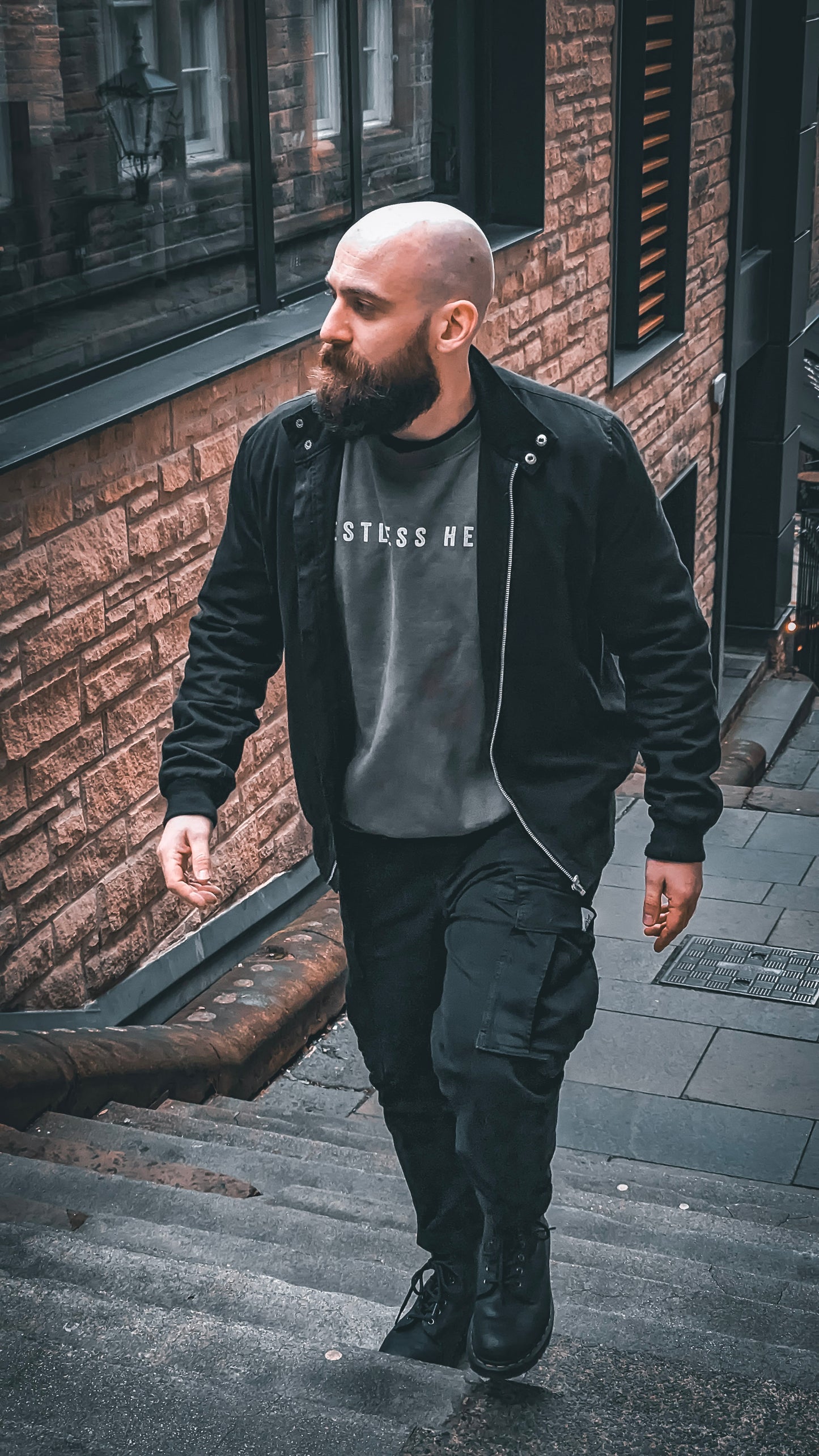 The Words Sweater in Charcoal