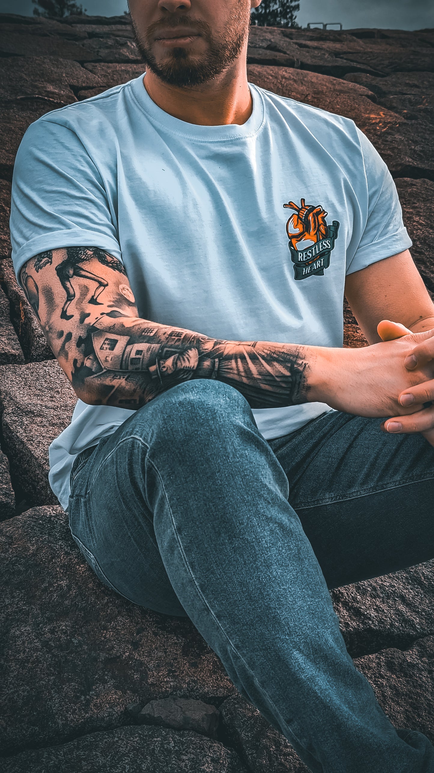 The Original Tee in White (Colour Logo)