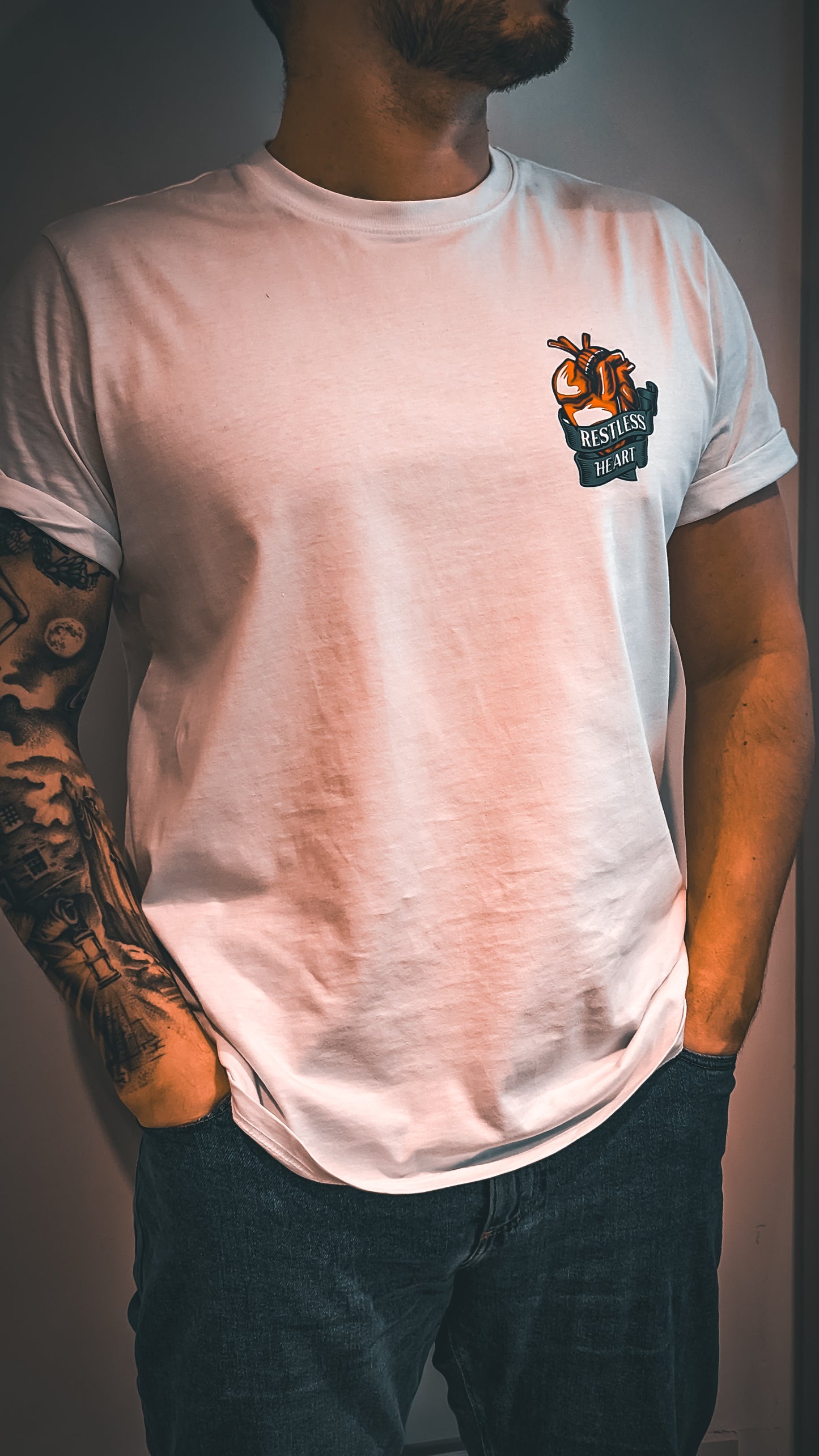 The Original Tee in White (Colour Logo)