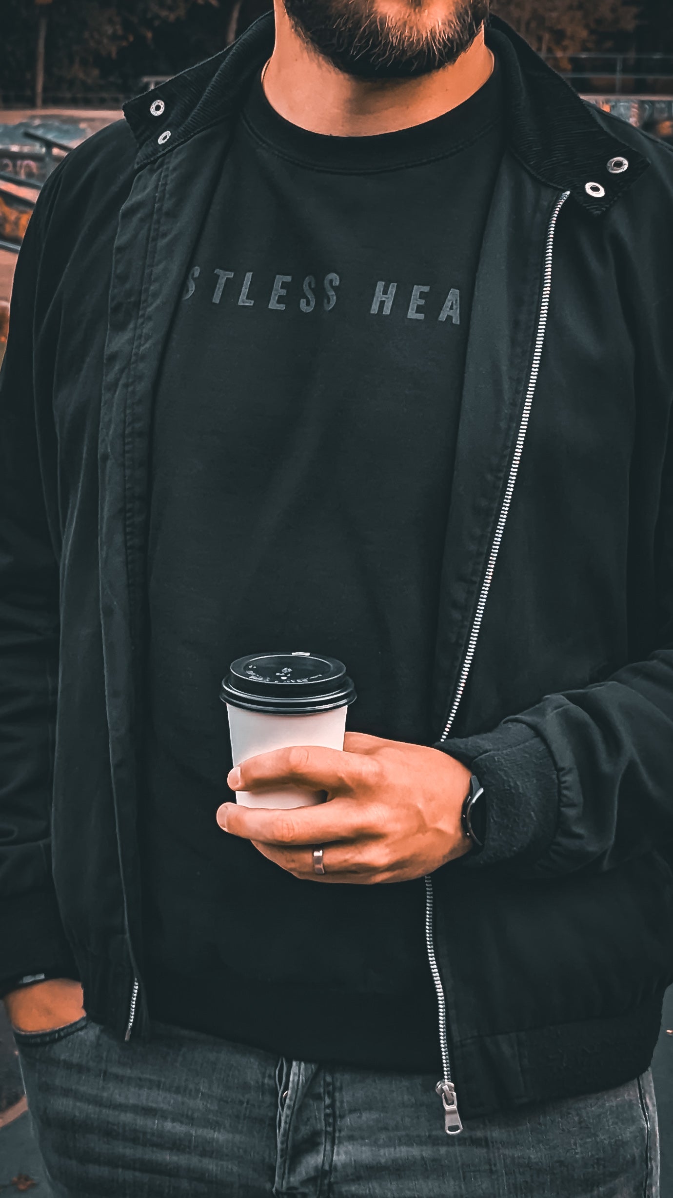 The Words Sweater in Blackout