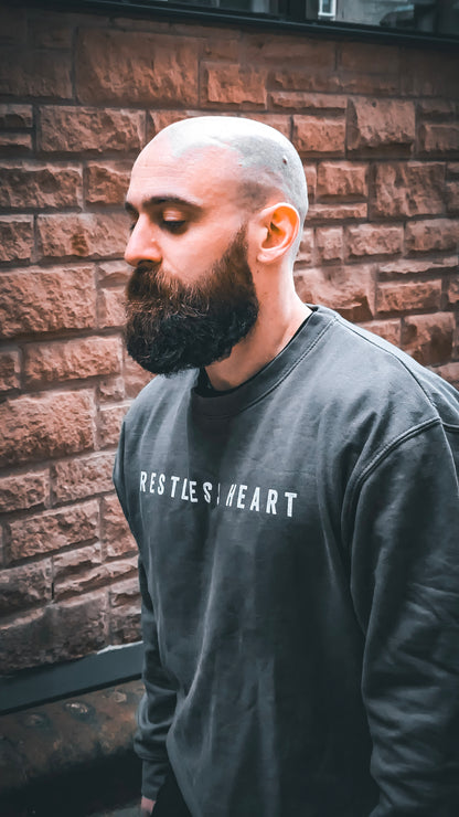 The Words Sweater in Charcoal