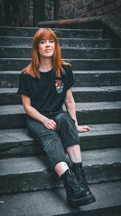 The Original Tee in Black (Colour Logo)