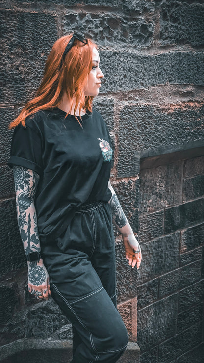 The Original Tee in Black (Colour Logo)