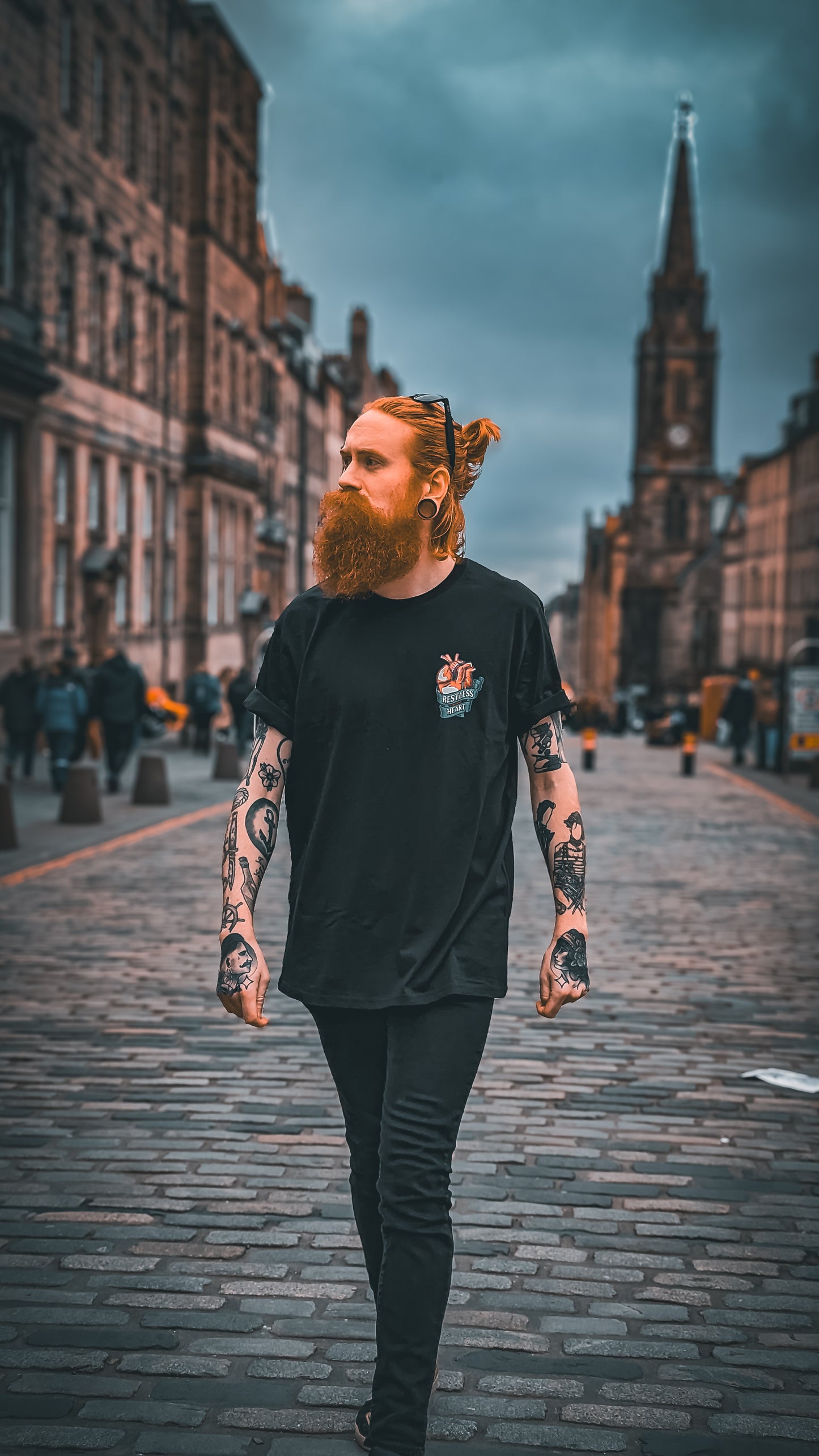 The Original Tee in Black (Colour Logo)