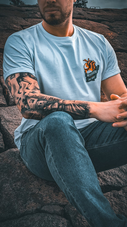 The Original Tee in White (Colour Logo)